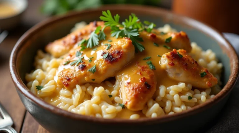 Creamy Smothered Chicken and Rice