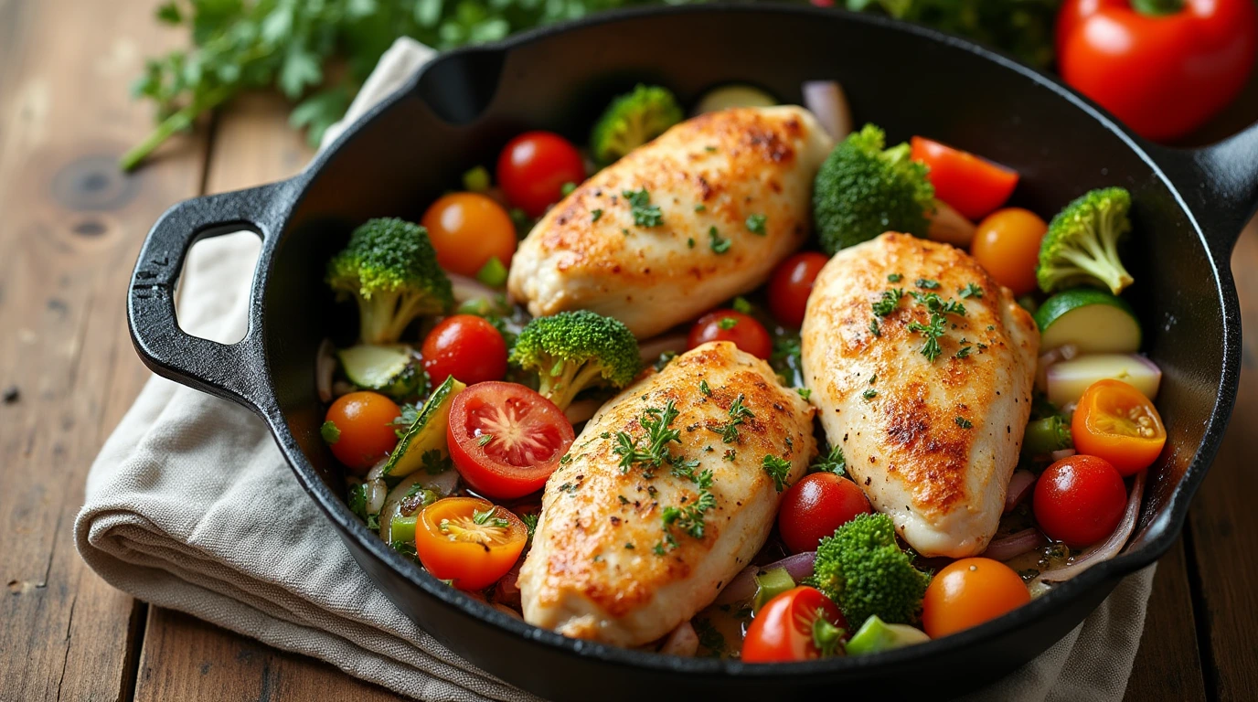 chicken and vegetable skillet