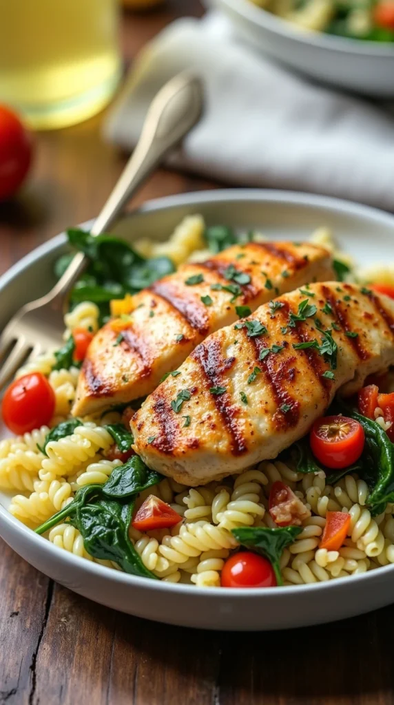 high protein chicken orzo