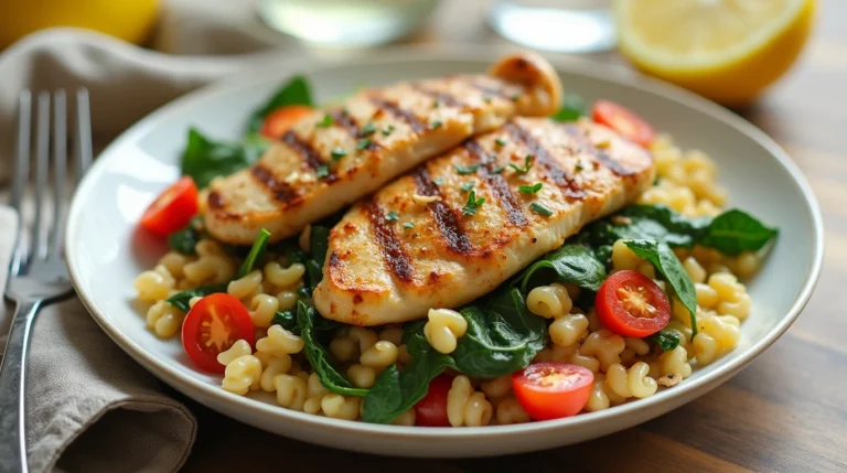 high protein chicken orzo