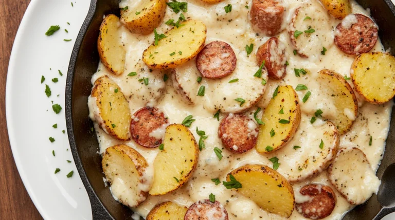 Cheesy Ranch Potatoes and Smoked Sausage