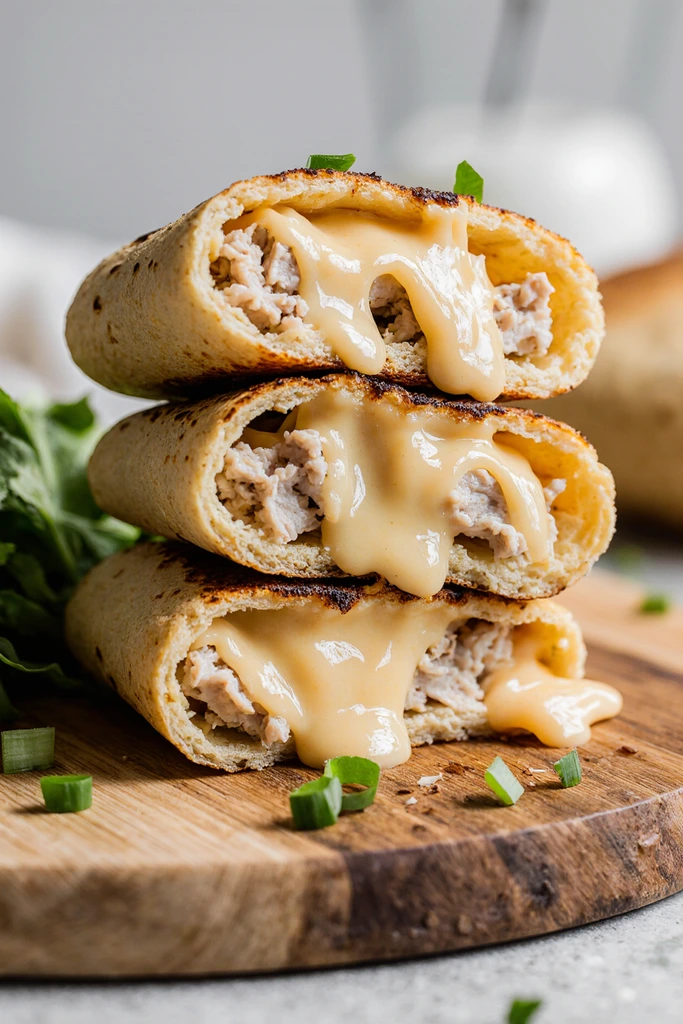 cheesy garlic chicken wraps recipe