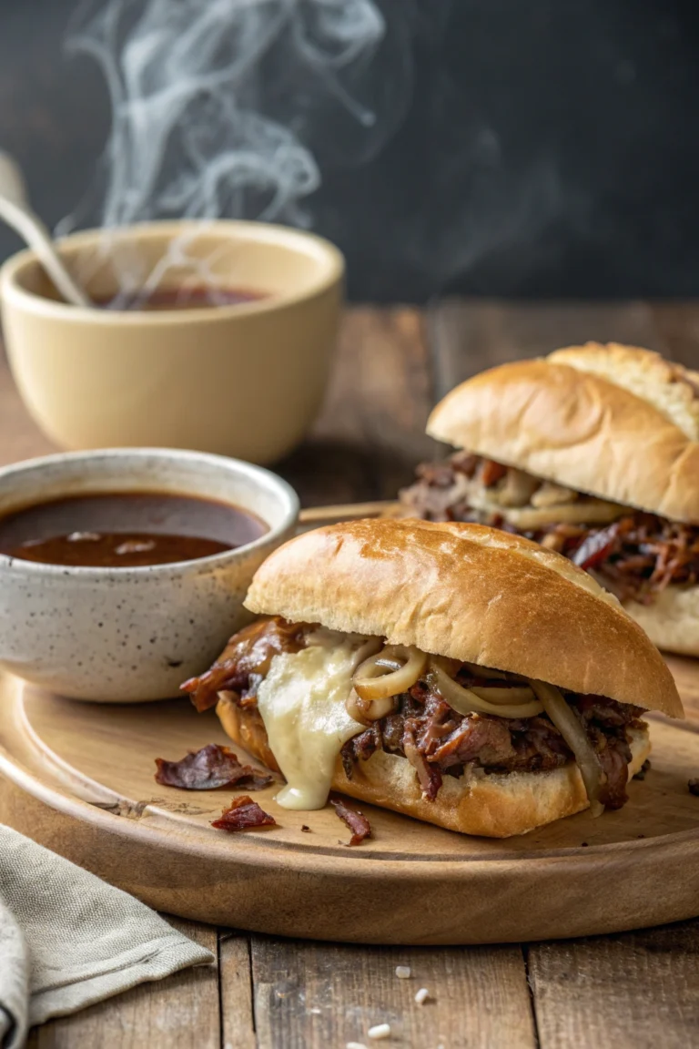 Crockpot French Dip Sandwiches