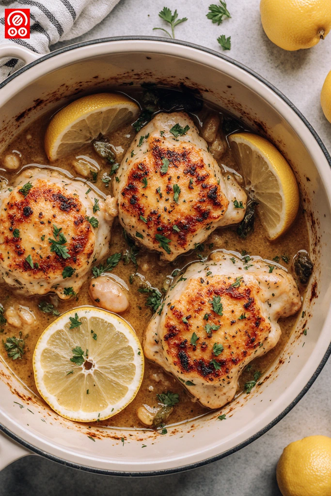 Slow Cooker Lemon herb Chicken and Rice