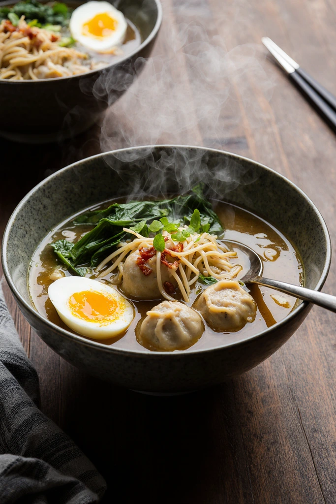 dumpling ramen bowl