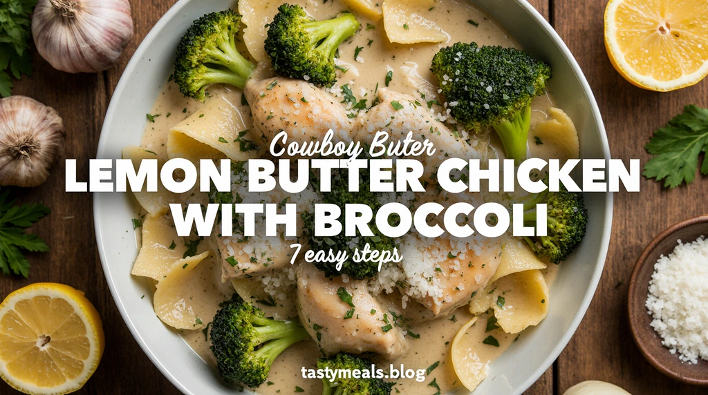 Cowboy Butter Lemon Bowtie Chicken with Broccoli Recipe